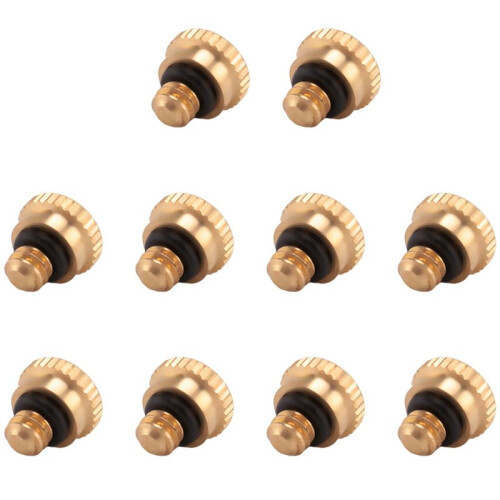 40PCS 10/24 Screw Thread Brass Misting Nozzle Plug Low Pressure Atomizing Mist Nozzle for Outdoor Cooling System 1