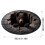 Black Bear Area Rug Round Rustic Wood Texture 32 Inch 4