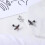 Bat Stud Earring Punk Style 16G 1 Pair 5