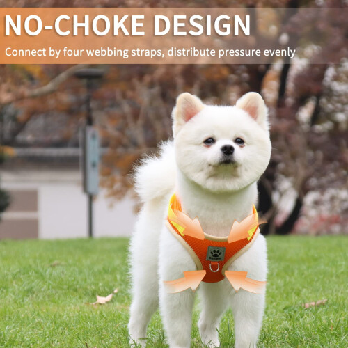 Cat Harness and Leash Set Adjustable Vest with Reflective 2