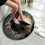 Black Bear Area Rug Round Rustic Wood Texture 32 Inch 6