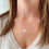 Women's Disc Initial Letter Pendant Necklace 4