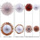 Tissue Paper Hanging Fans Party Decor Set 8 pcs Type 3 2
