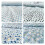 Cotton Patchwork Fabric Bundle Blue Series 50x50cm 4