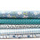 Cotton Patchwork Fabric Bundle Blue Series 50x50cm 5
