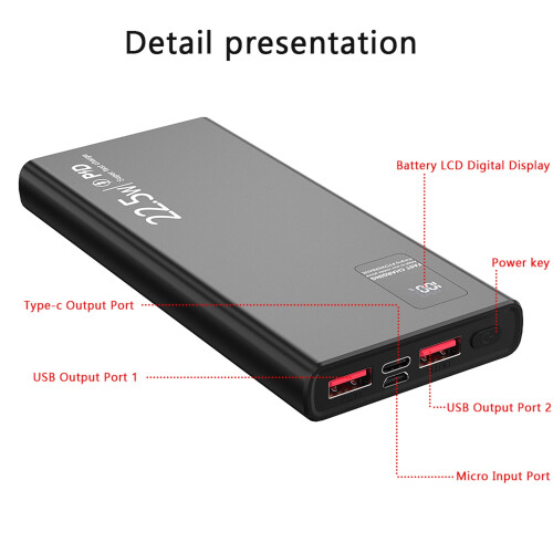 Aggxpf Power Bank 20000mAh Fast Charging Black 1