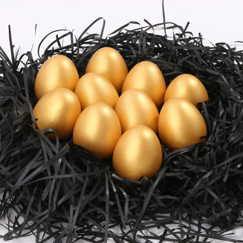Wooden Simulation Easter Eggs 2.3 Inch Solid 10 Pack 1