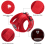 Cat Harness and Leash Set Adjustable Reflective Vest S Red 4