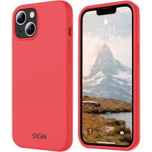 Tekuté silikonové pouzdro pro iPhone 15 plus - červené