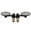 Aluminum Bar End Mirror Rotatable Collapsible Convex 22mm 1 4