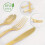 Gold Plastic Utensils Set Heavy Duty 60-Piece 5