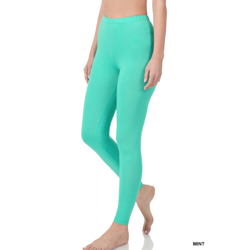 Plus Size Cotton High Waist Full Length Leggings 2