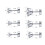 CZ Ear Studs Basic Style Cartilage Piercing 6 Pcs 2