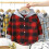 Lightweight Long Sleeve Hoodie Sweatshirt Plaid Button-Down 2