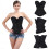 Women's satin lace bustier corset set with g-string S-6XL 4