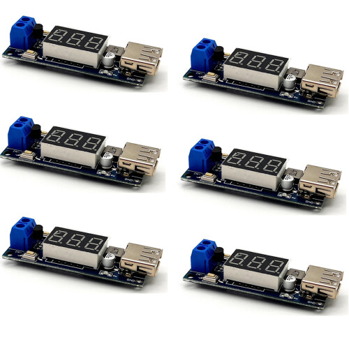 DC-DC降压模块 4.5-40V转5V 2A USB充电器带电压表 2