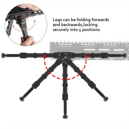 Tactical Rifle Bipod Barrel-Mounted Foldable 7.5-9 Inch 1