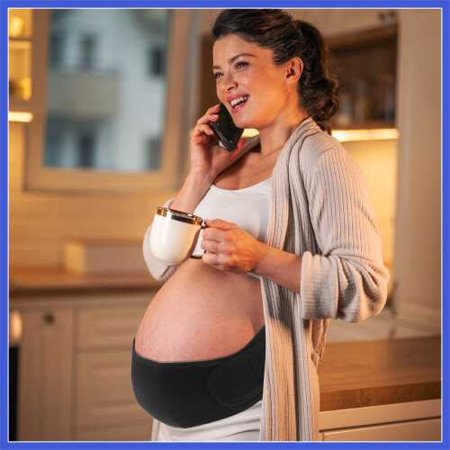 Pregnancy Belly Band Adjustable Black X-Large 1 Pc 1