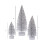 Silver Glitter Oval Artificial Christmas Tree 5 7 9 Inch 2