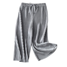 Girls Pleated Wide-Leg Chiffon Trousers Grey 5-6 Years