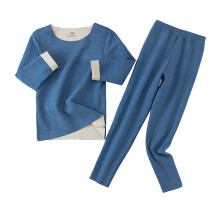 Boys Thermal Underwear Set Soft Lined Warm Base Layer Blue
