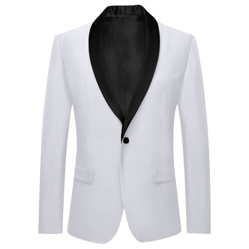 Kids Formal Suit Jacket Long Sleeve White 6-7 Years