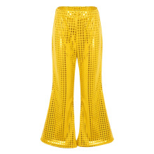Girls' Gold Fishtail Trousers with Round Sequins, 4-5 Years