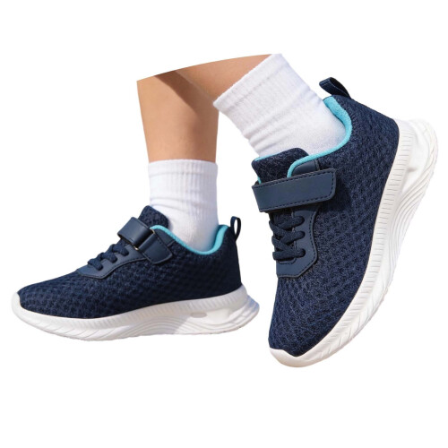 Kids Breathable Mesh Sneakers Lightweight Soft Sole 4-12