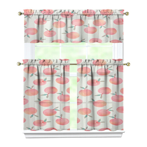 Fruit Kitchen Curtain Valance Set 36 Inch