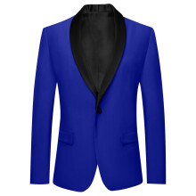 Kids Formal Suit Jacket Blue Long Sleeve Lapel 13-14 Years