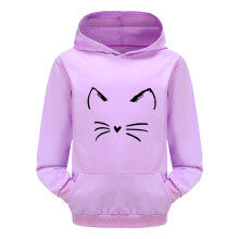 Kids Cartoon Hoodie Long Sleeve Purple 3-4 Years