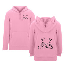 Boys Casual Printed Hoodie with Zipper Eyelets and Pocket