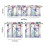 Purple Flower Bird Kitchen Curtains Set 3-Piece 6