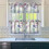 Purple Flower Bird Kitchen Curtains Set 3-Piece 3