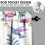 Purple Flower Bird Kitchen Curtains Set 3-Piece 5