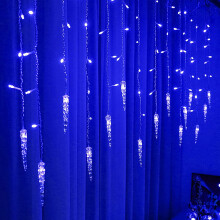 Morttic Christmas icicle lights 11.48 ft 96 LED waterproof