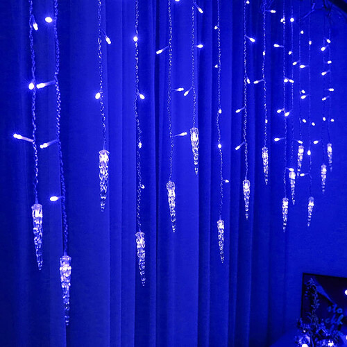 Morttic Christmas icicle lights 11.48 ft 96 LED waterproof