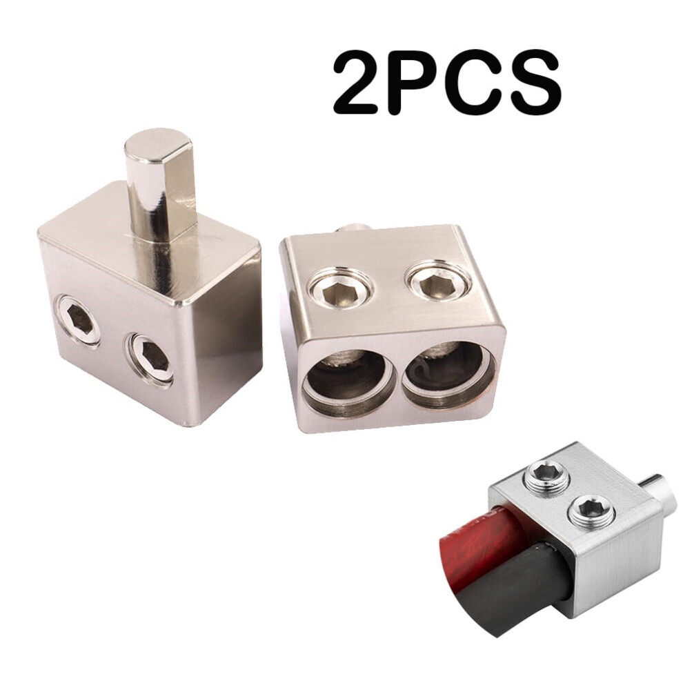 Dual 1/0 Gauge To 1/0 Gauge Amp Input Reducers 2Pcs 9399596856452