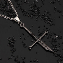Narsil Broken Sword Necklace Aragorn Cosplay Pendant for Men