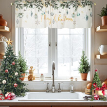 Christmas pine tree valance 54x18 inch rod pocket