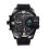 Men's Leather Quartz Watch with Compass and Multi-Time Zone 1