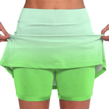 Women's Gradient Mid-Waist Sports Shorts Skirt S-4XL