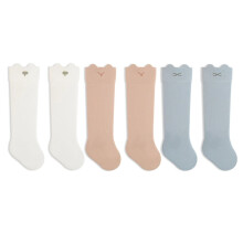 Baby Knee High Socks Cotton Uniform 3 Pairs