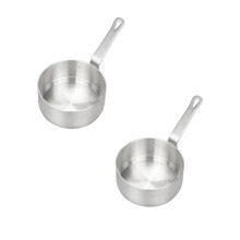 Stainless Steel Saucepan with Spout and Heat-Resistant