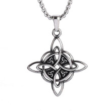 Witch Knot Necklace Vintage Stainless Steel Pendant