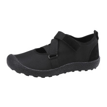 Women's Black Tennis Shoes Comfortable Non-Slip Slip-On