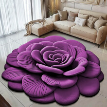 Tapis de sol fleuri en peluche avec terre de diatomées – 3D