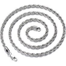 Stainless Steel Rope Necklace 3-5mm 14-30 Inch