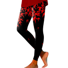 Women's Flare Leggings Cotton Print High-Waisted with