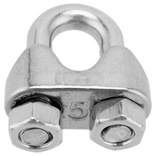 Wire Rope Clamp, 3/16 Inch U-Bolt Saddle Fastener, 304 Stainless Steel Wire Rope Clamp U-Shaped Cable Clamp